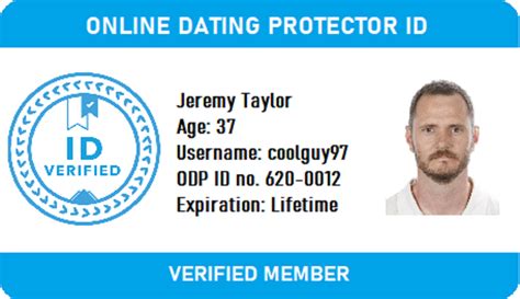online dating id card